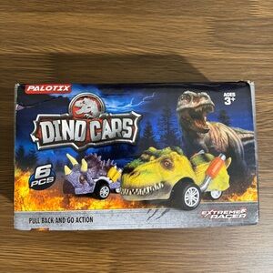 Dino Cars Palotix Dinosaur Toy Pull Back And Go Action Cars 6 PCS Ages 3+